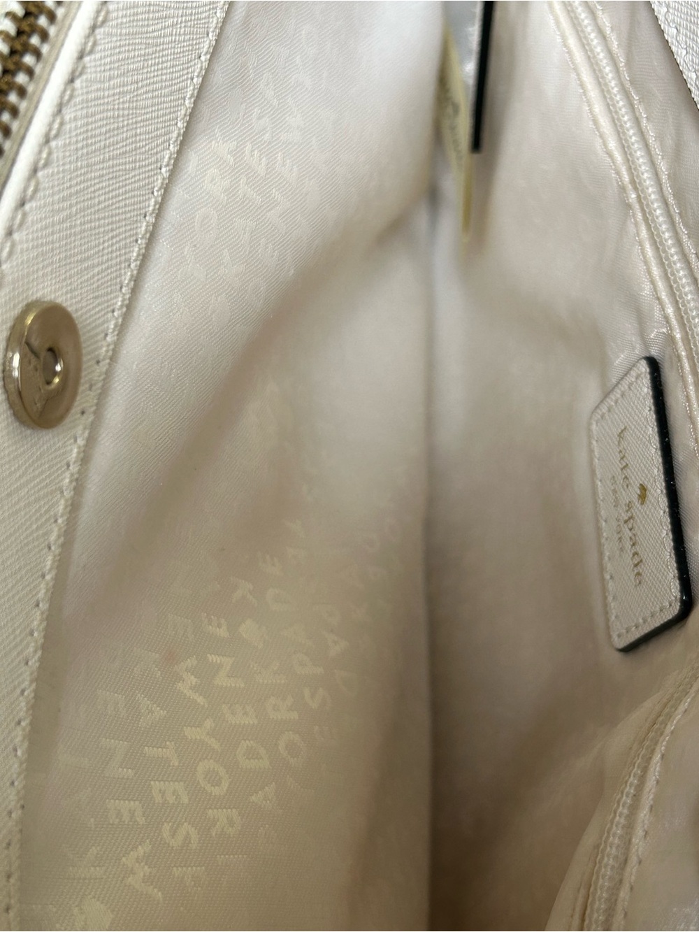 kate spade White Laser-Cut Floral Top-Handle Satchel Approx. 11.5 x 8 x 5 - Picture 14 of 17